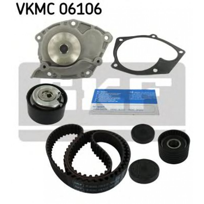 VKMC 06106 SKF Комплект ГРМ (ремінь + ролик + водяний насос)